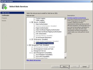 Select Role Services