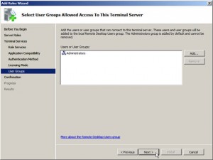 Select User Groups To Allow Access