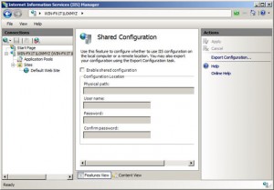 Enable Shared Configuration