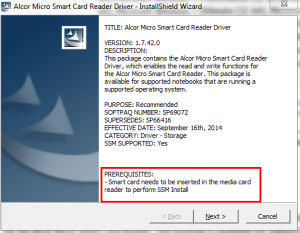 Alcor Smart Card Reader Driver Installation