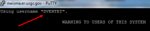 PuTTY Username