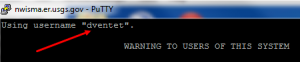 PuTTY Username