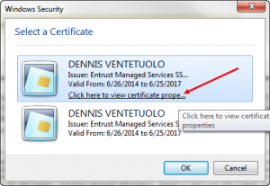 Select Certificate