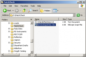 Folder Structure PatchCheck