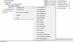 Componet Status - Display Interval