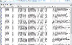 ConfigMgr Status Message Viewe - Synchronization