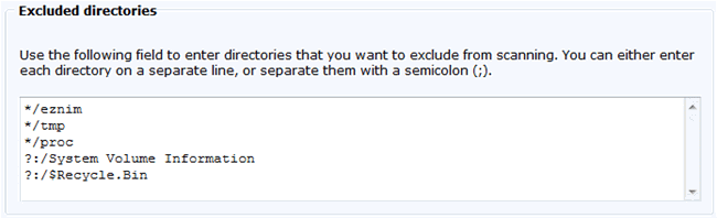 Excluded directories