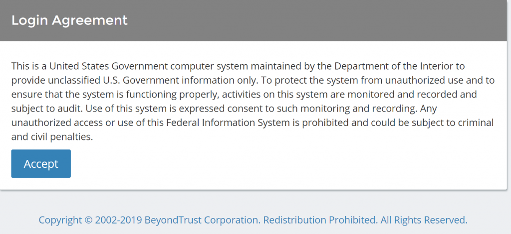 BeyondTrust Login Agreement