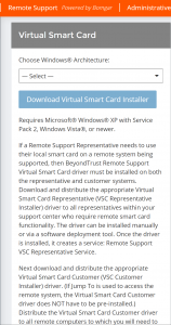 BeyondTrust Virtual Smart Card Installer