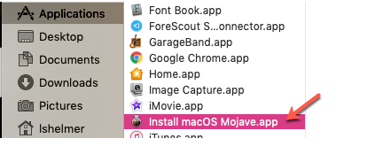 Image of installer in Applications Folder