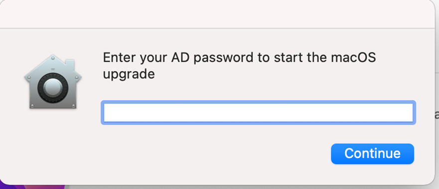 Enter AD password